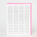 I Love You All Over Letterpress Greeting Card