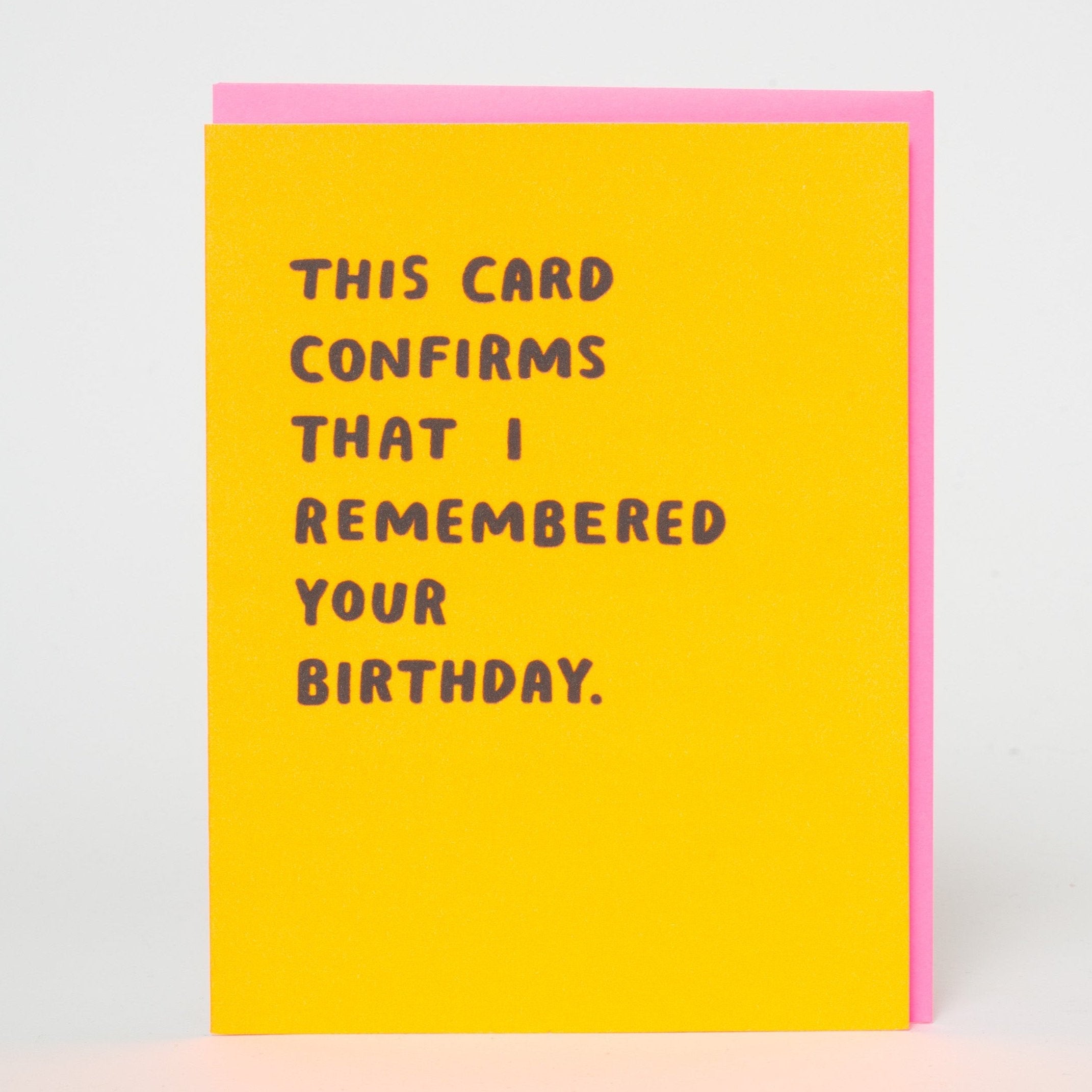 Confirmed Birthday Funny Letterpress Greeting Card