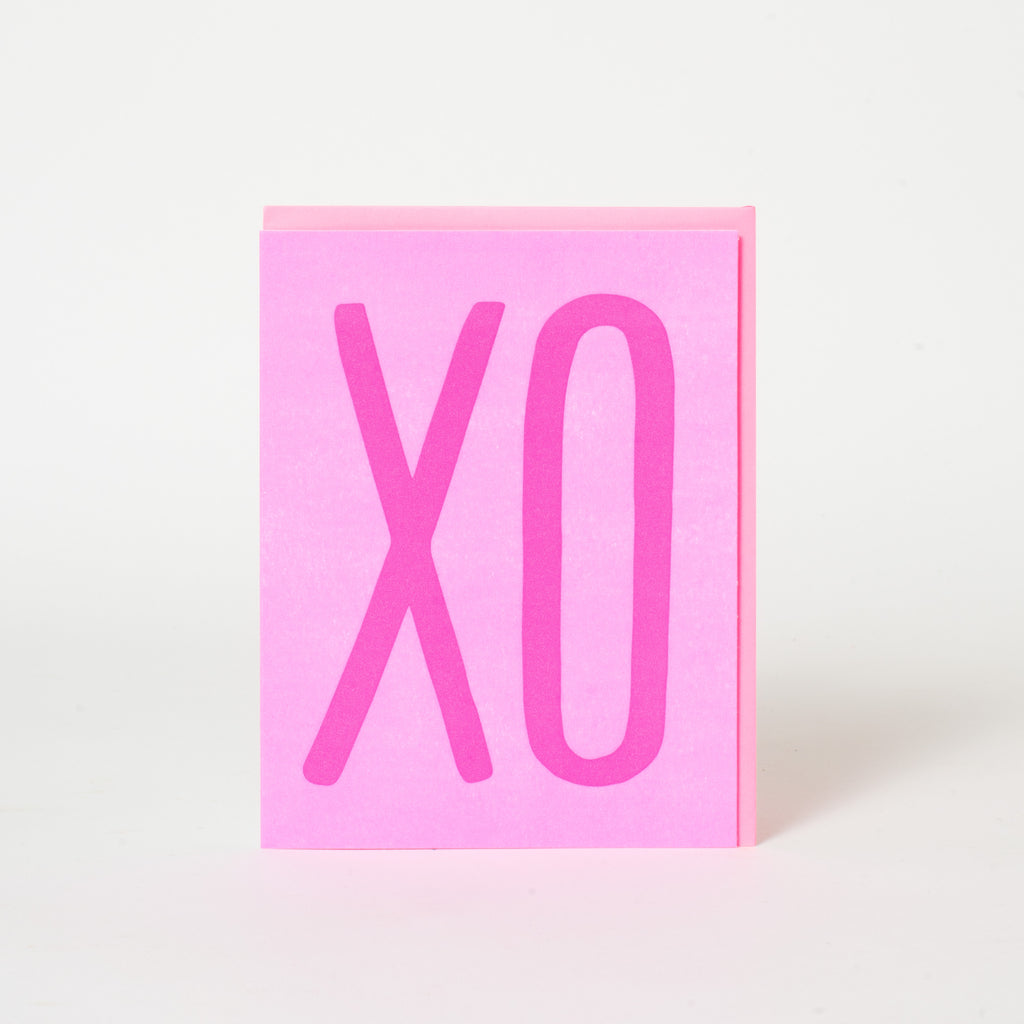 XO Love Letterpress Greeting Card