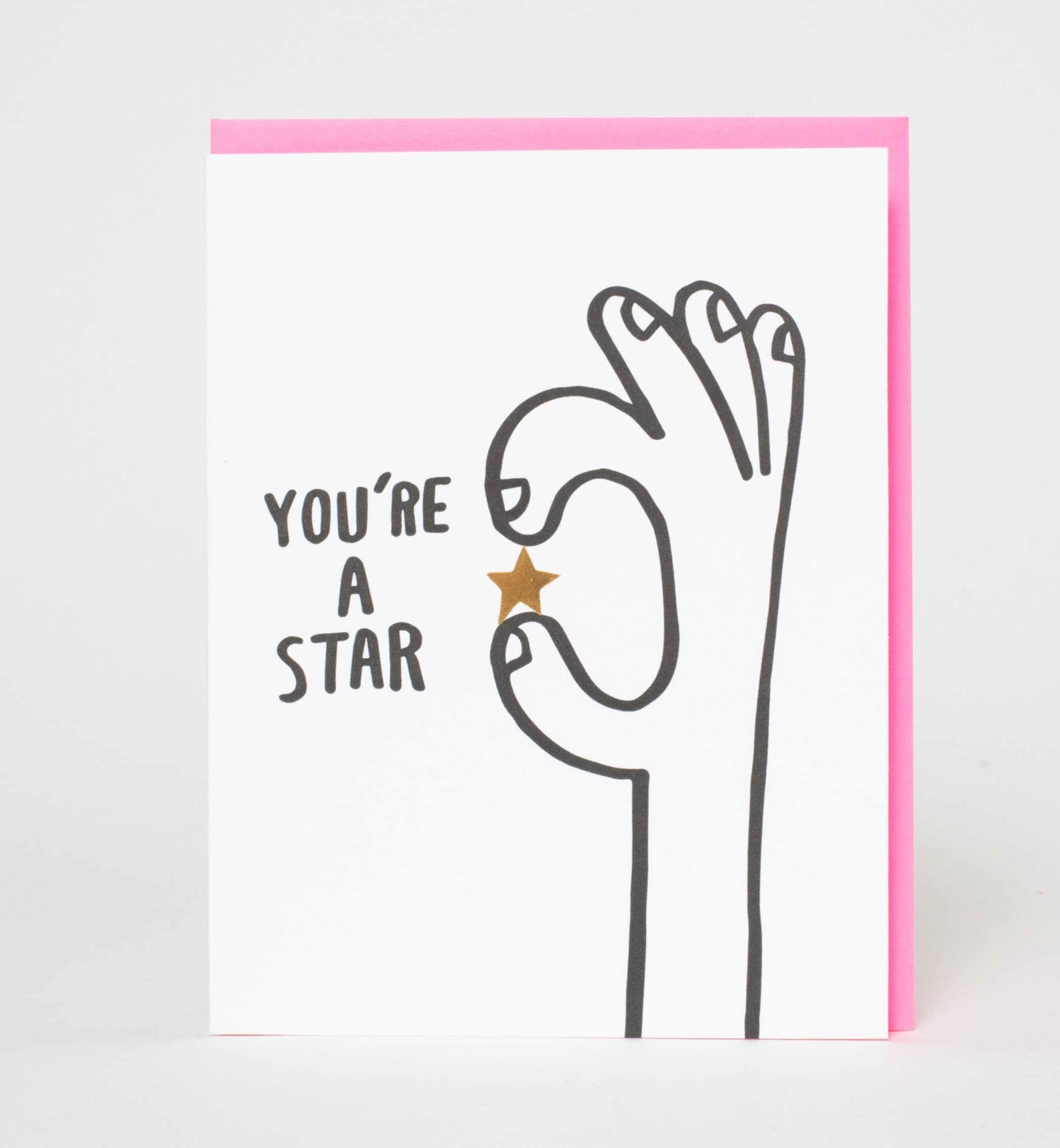 You're A Star Letterpress Greeting Card