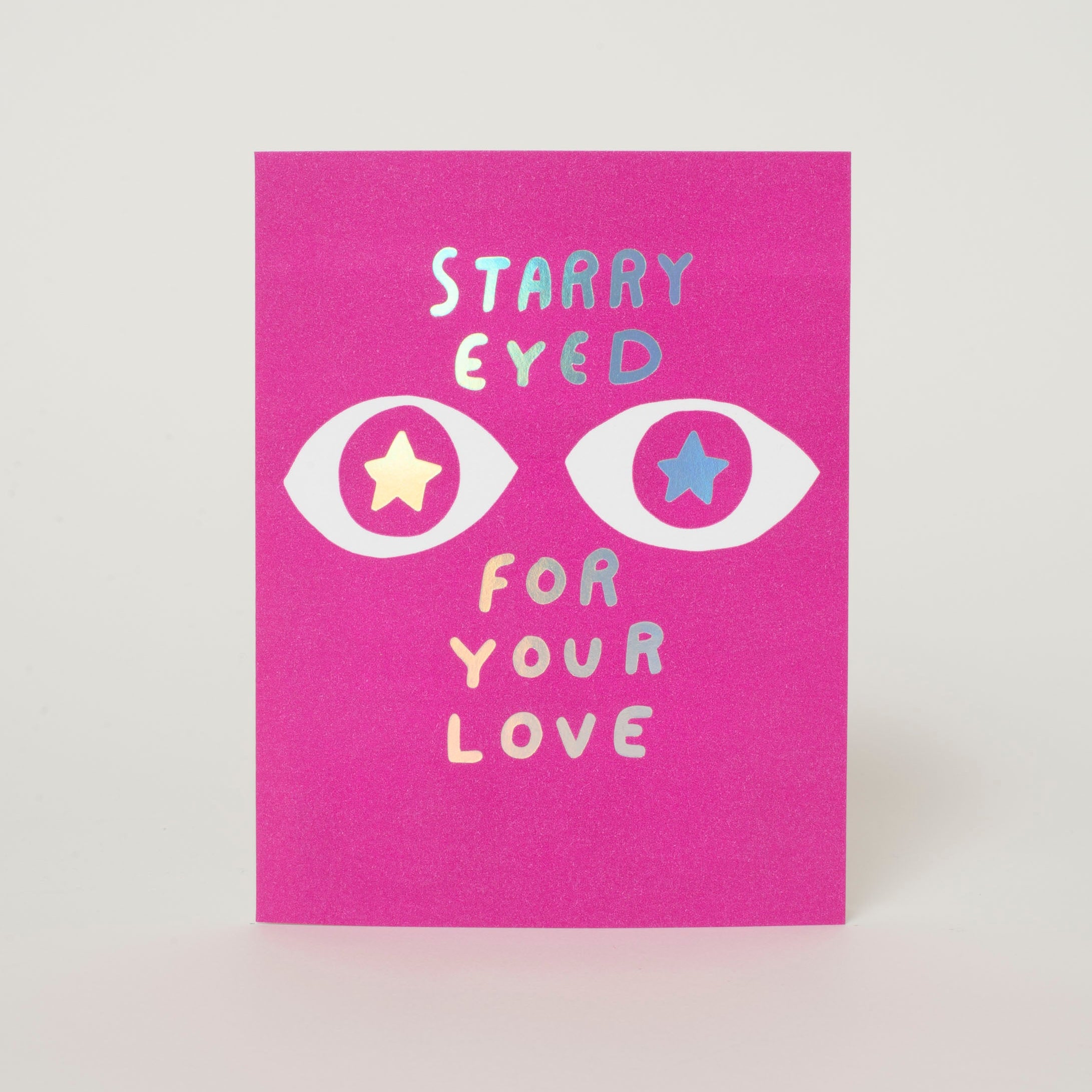 Starry Eyed Love Letterpress Greeting Card