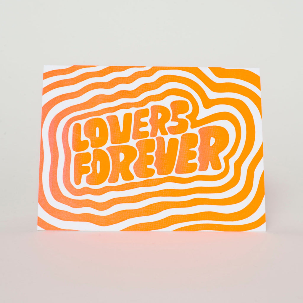 Lovers Forever Letterpress Greeting Card