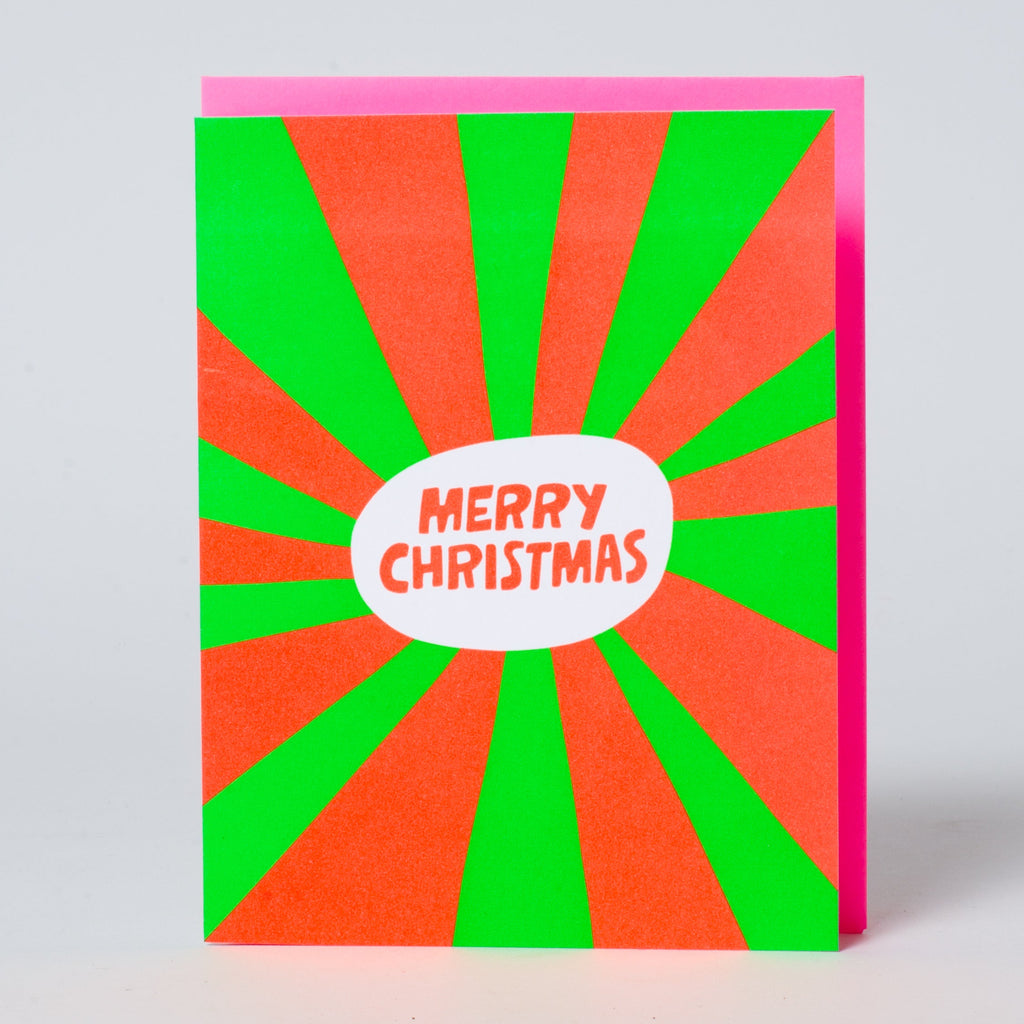 Merry Christmas Starburst Holiday Card