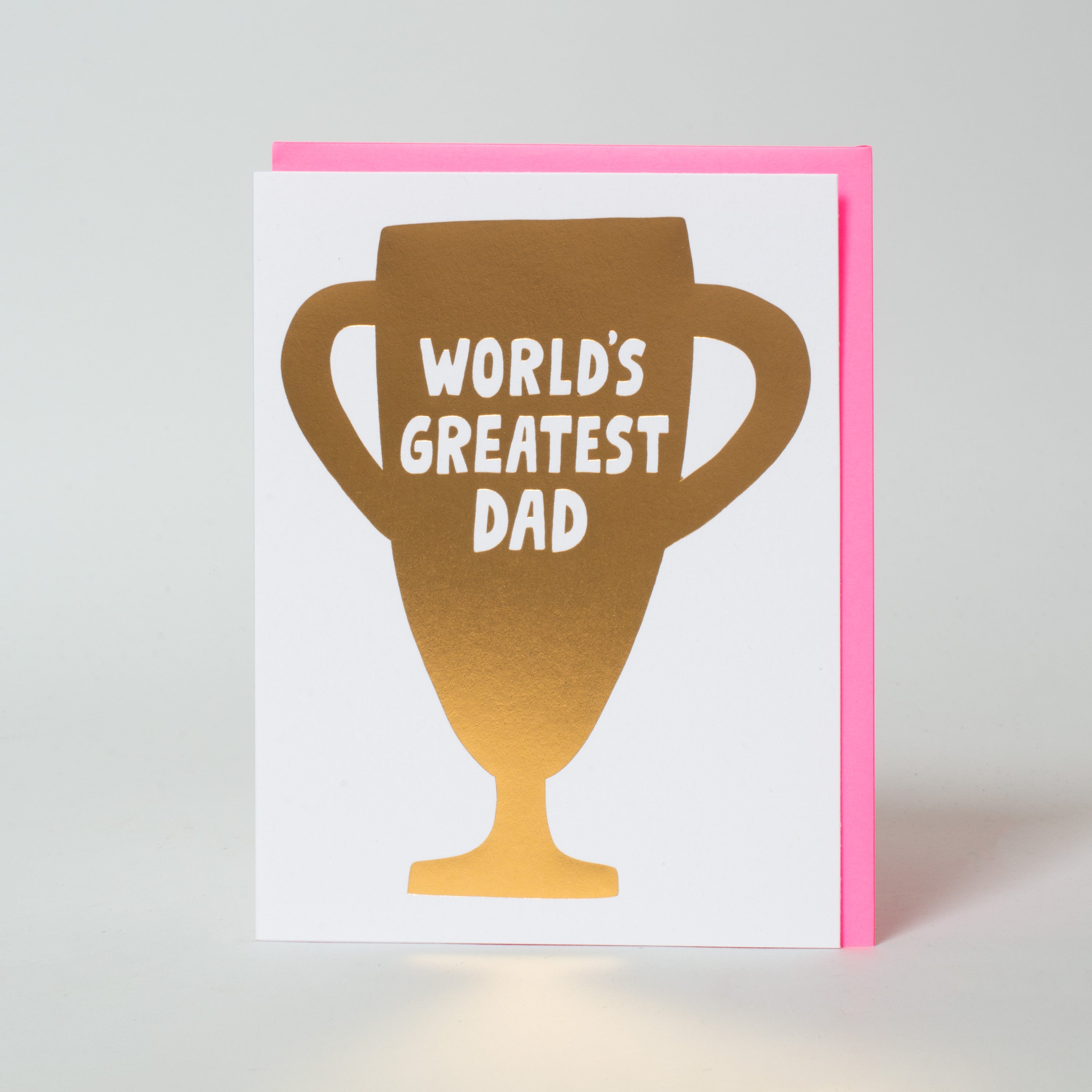 Greatest Dad Trophy Father's Day Letterpress Greeting Card