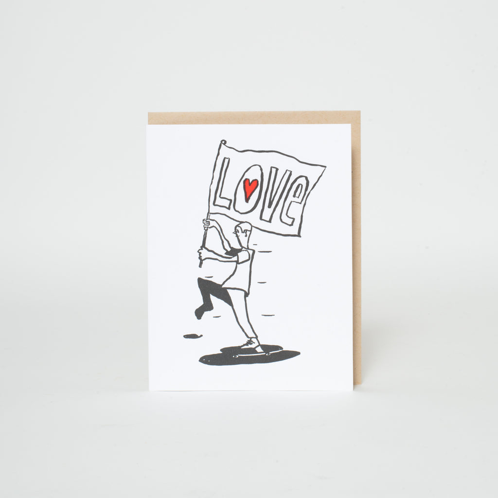 Love Skater Letterpress Greeting Card