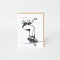 Rad Dad Skater Father's Day Letterpress Greeting Card
