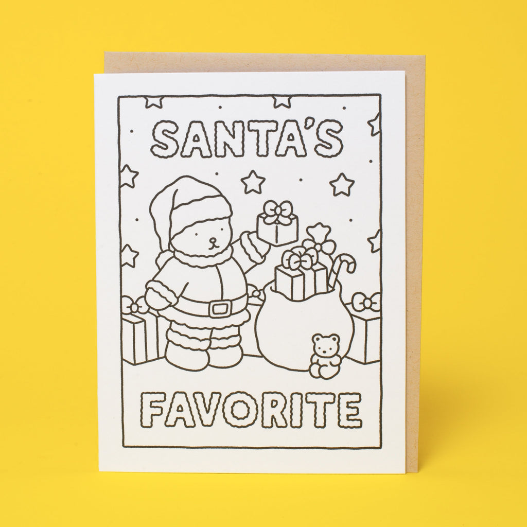 Santa's Favorite Holiday Coloring Card