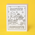 Santa's Favorite Holiday Coloring Card
