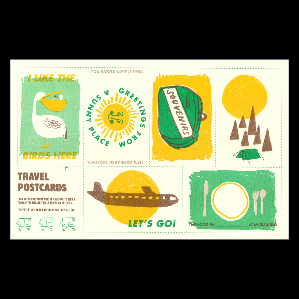 United States Interactive Travel Map & Postcard Set