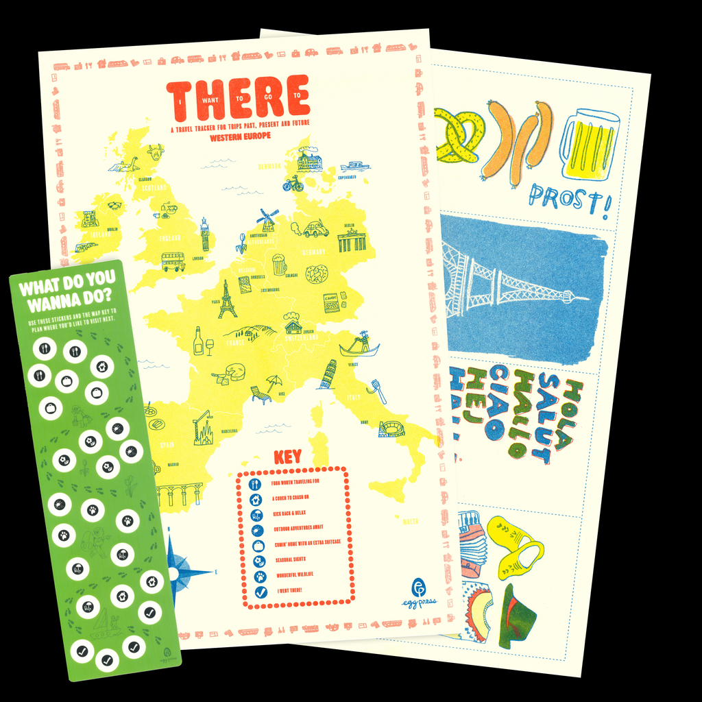 Europe Interactive Travel Map & Postcard Set