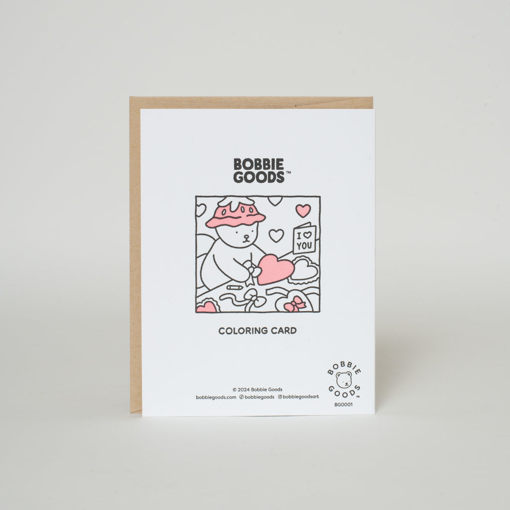 Love You Bike Ride Bobbie Goods Coloring Letterpress Greeting Card