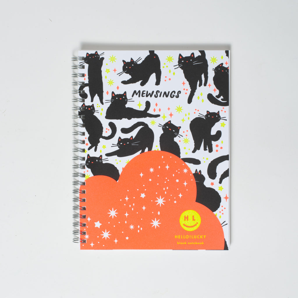 6 x 8" Spiral Blank Notebook - Cat Mewsings