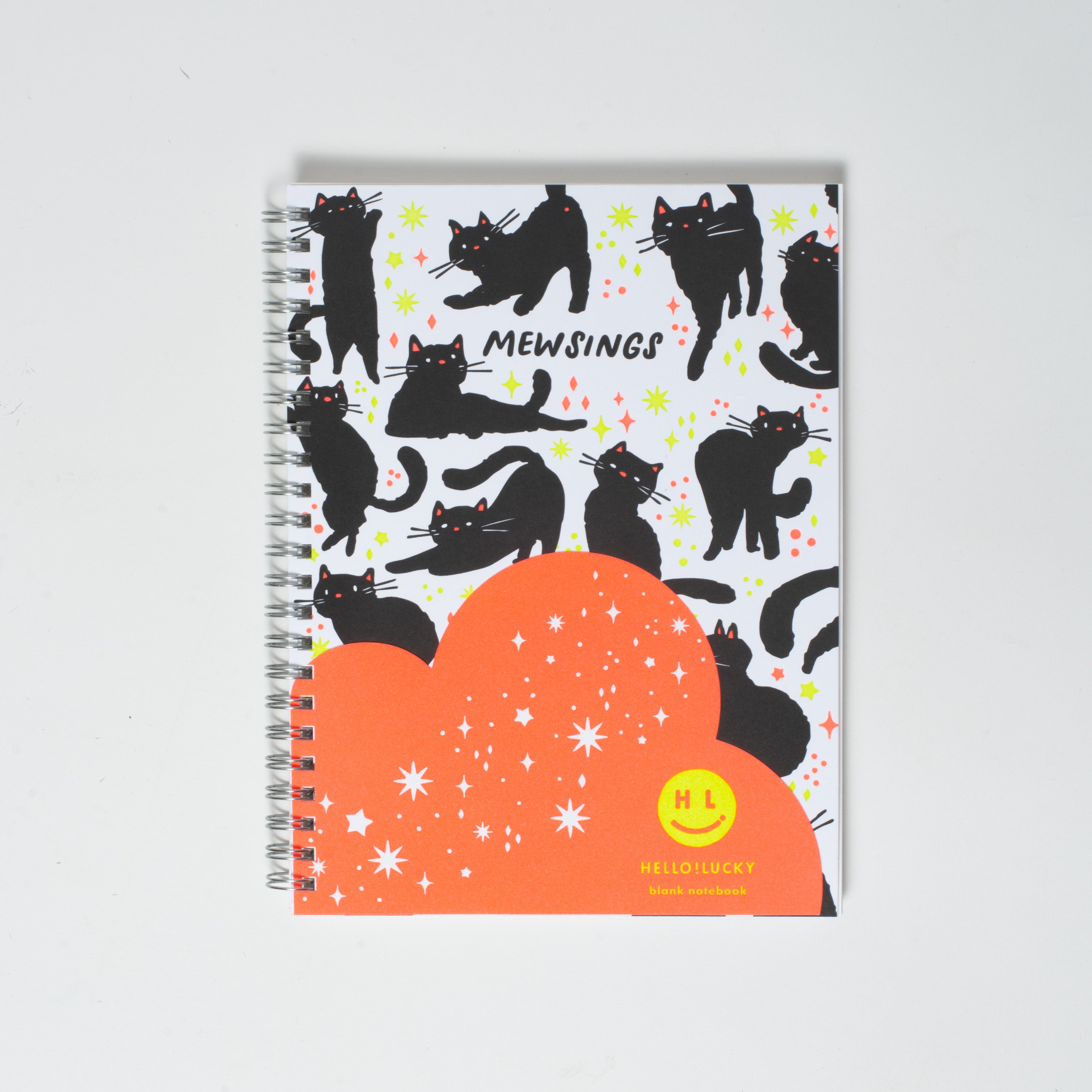 6 x 8" Spiral Blank Notebook - Cat Mewsings