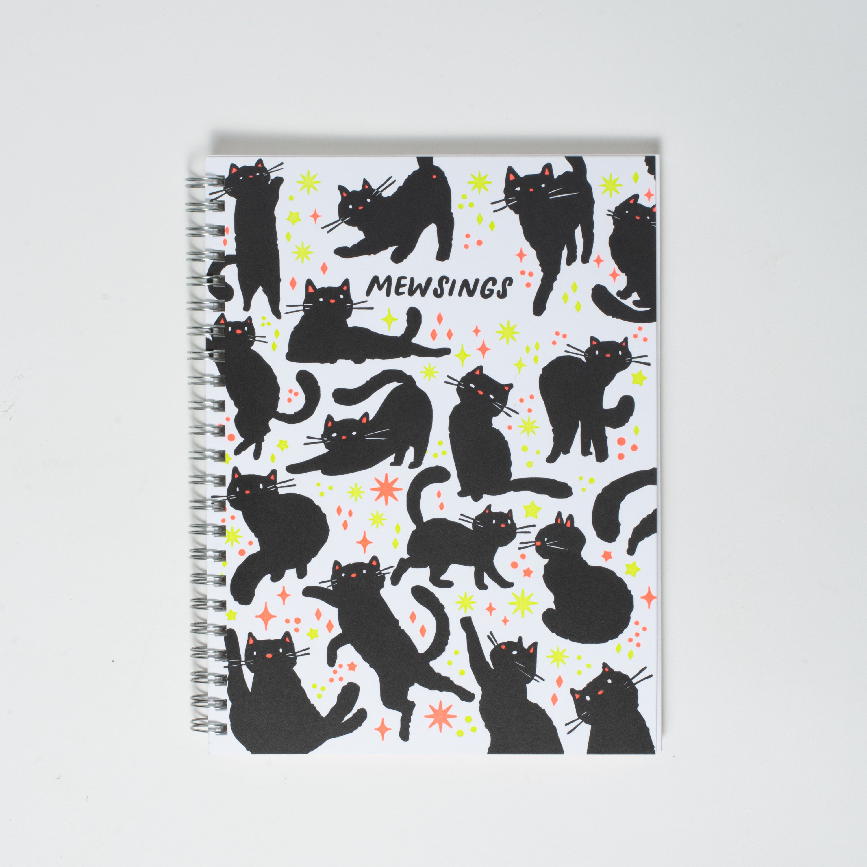 6 x 8" Spiral Blank Notebook - Cat Mewsings