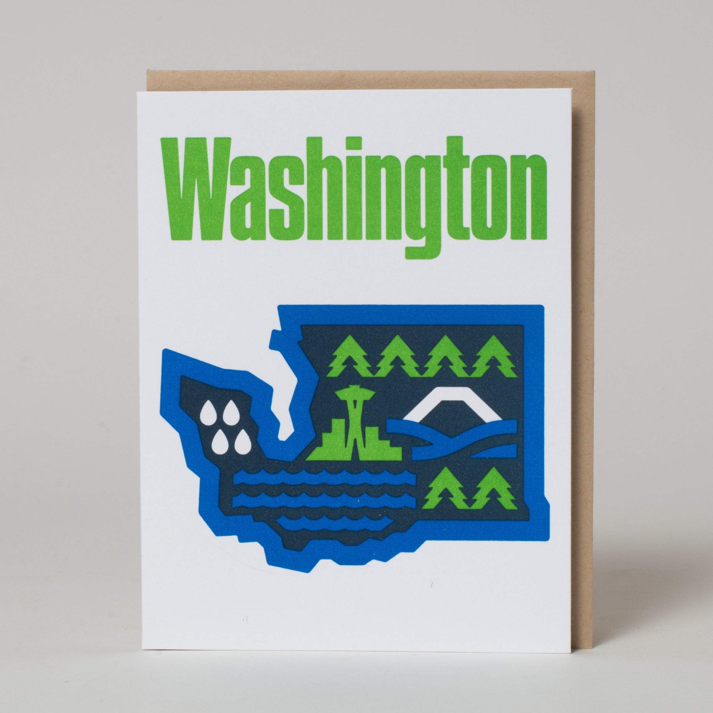 Washington State Letterpress Greeting Card