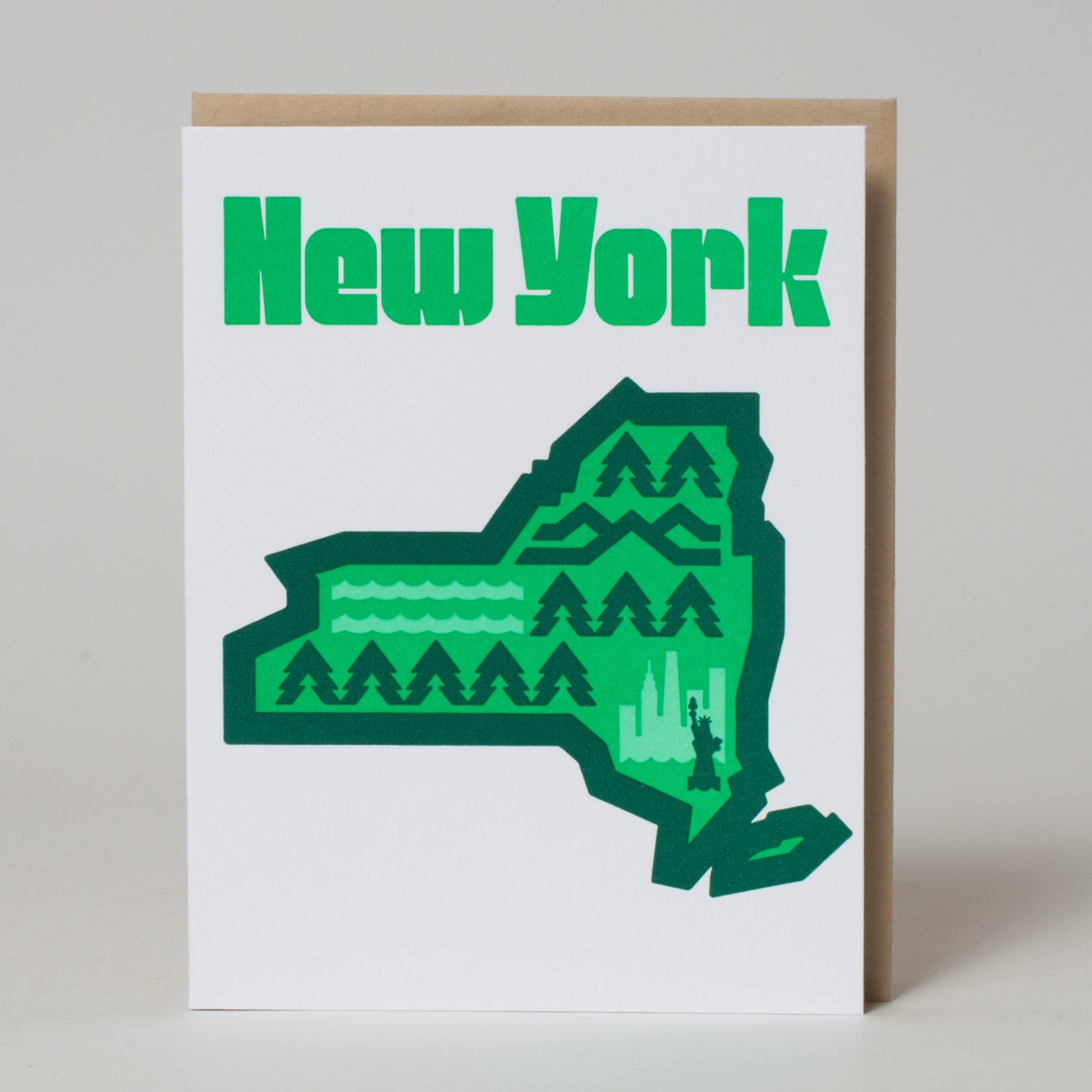 New York State Letterpress Greeting Card