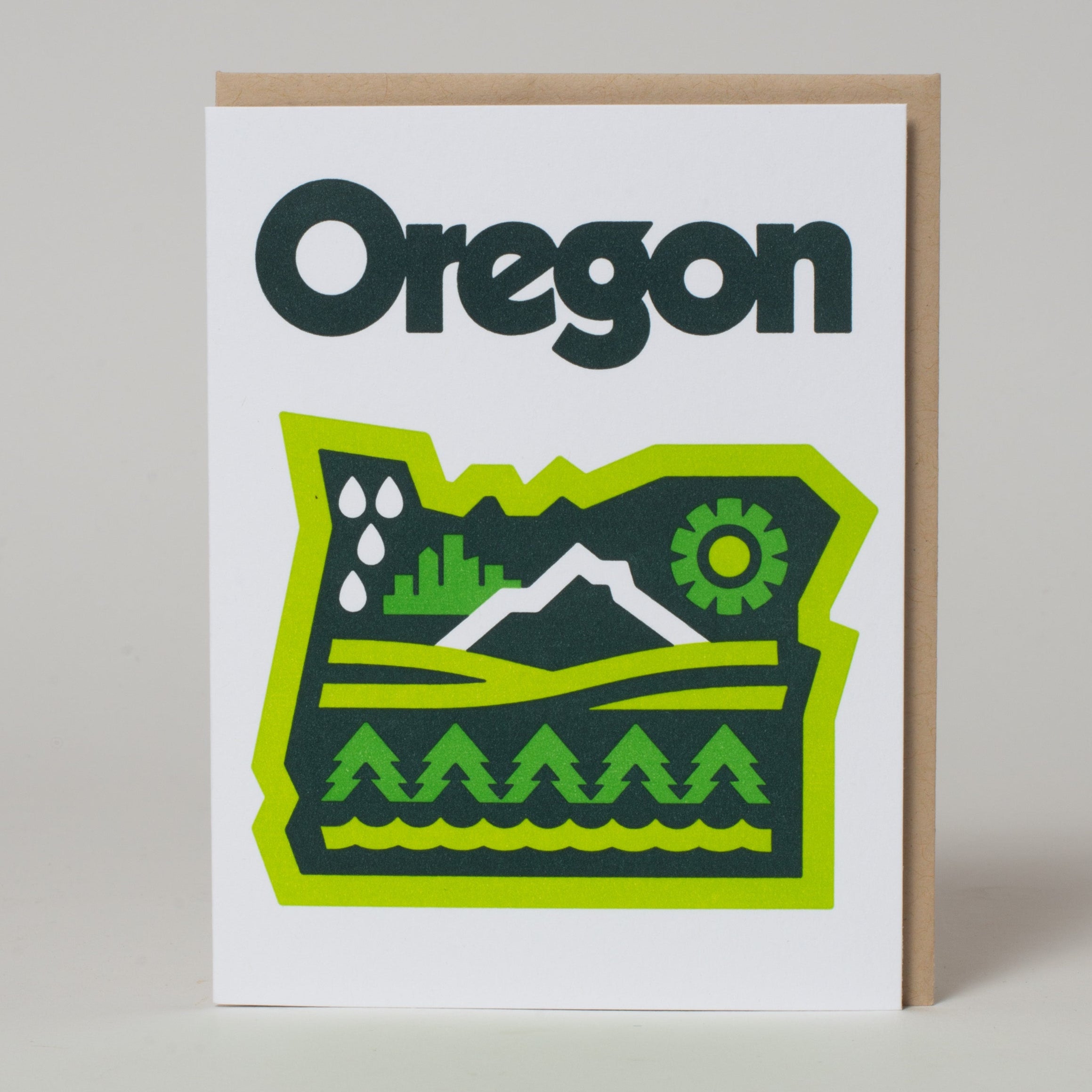 Oregon State Letterpress Greeting Card