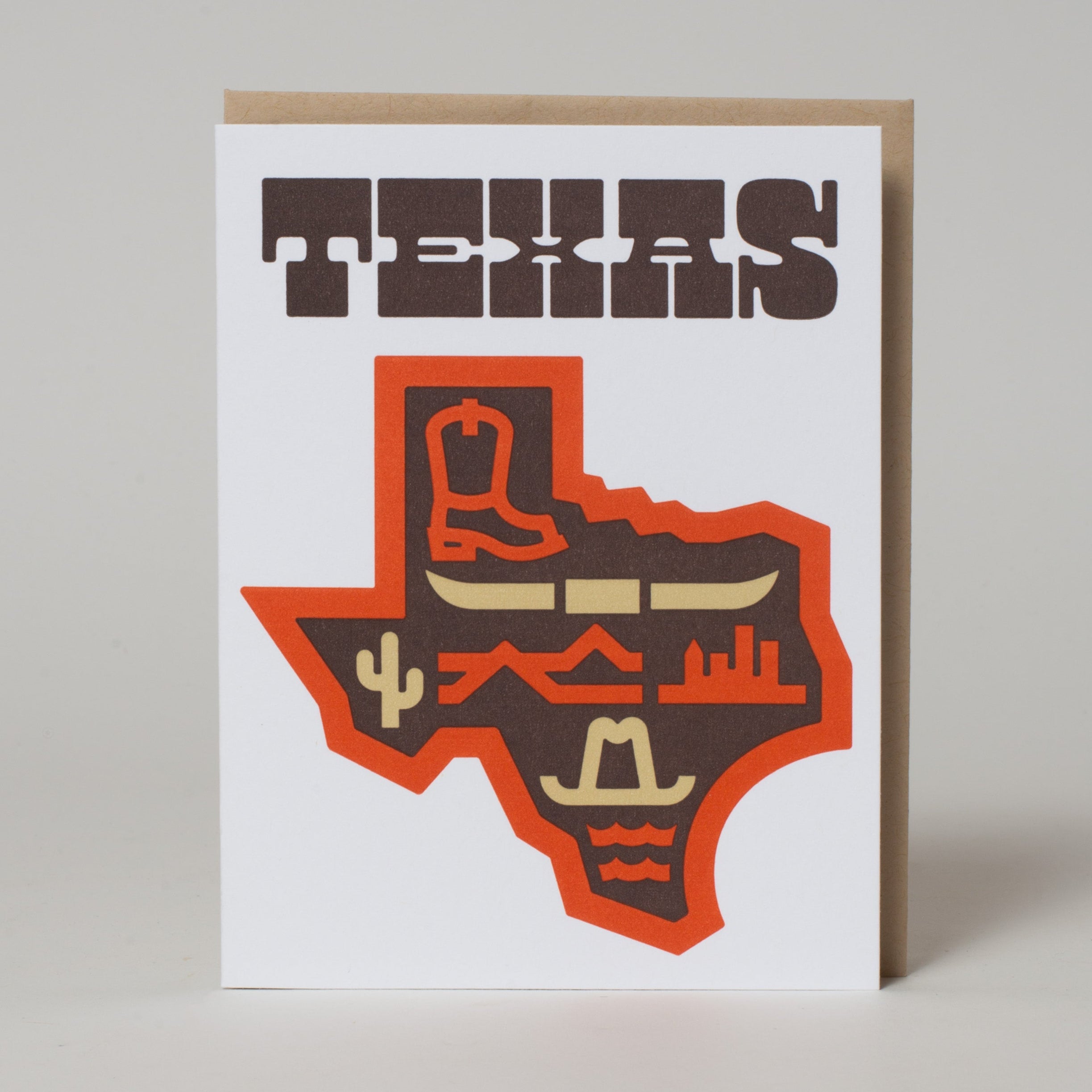 Texas State Letterpress Greeting Card by Aaron Draplin