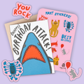 Card & Sticker Sheet Set - Shark Birthday