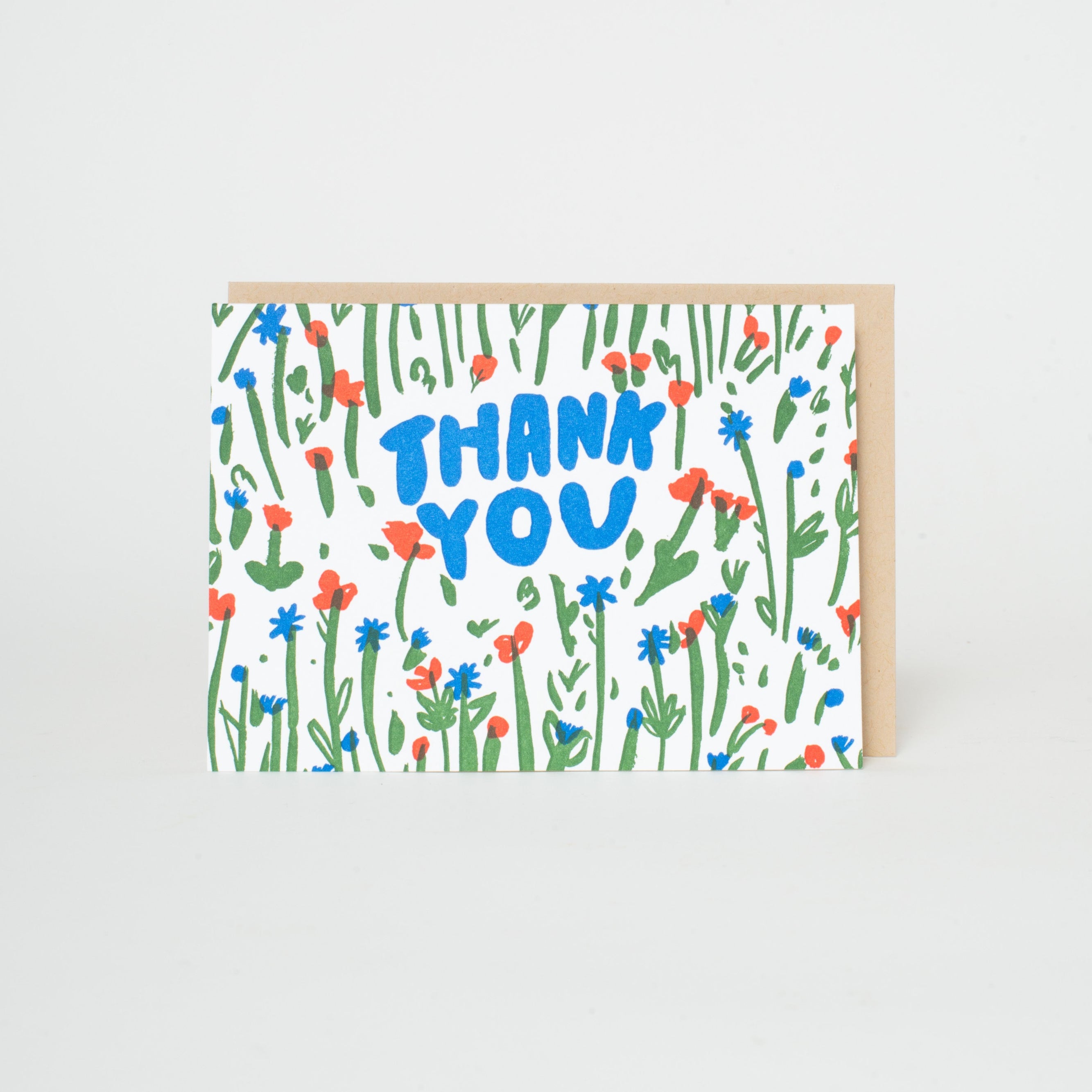 Meadow Thank You Letterpress Greeting Card