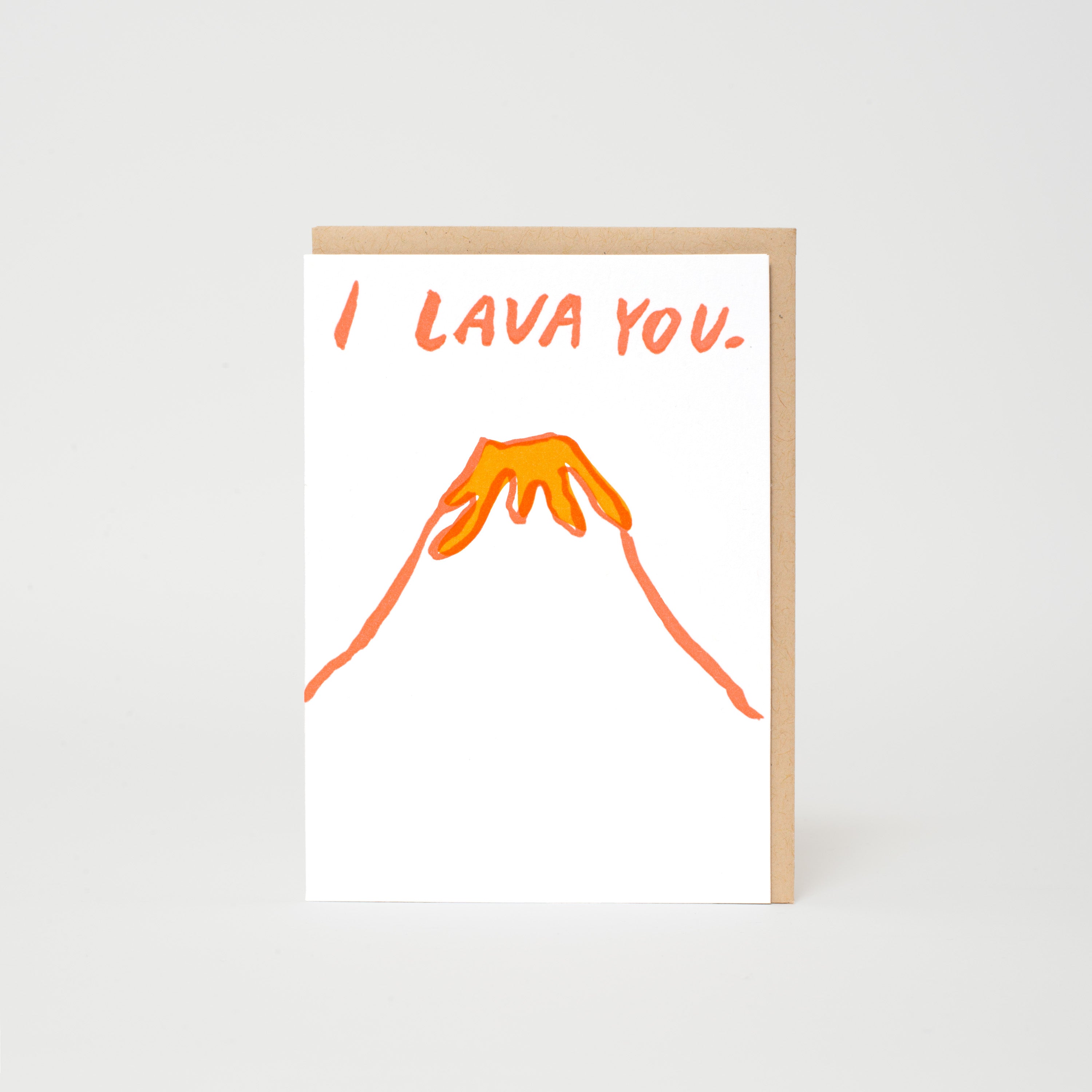 Lava You Love Letterpress Greeting Card
