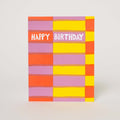 Fruit Stripe Birthday Letterpress Greeting Card