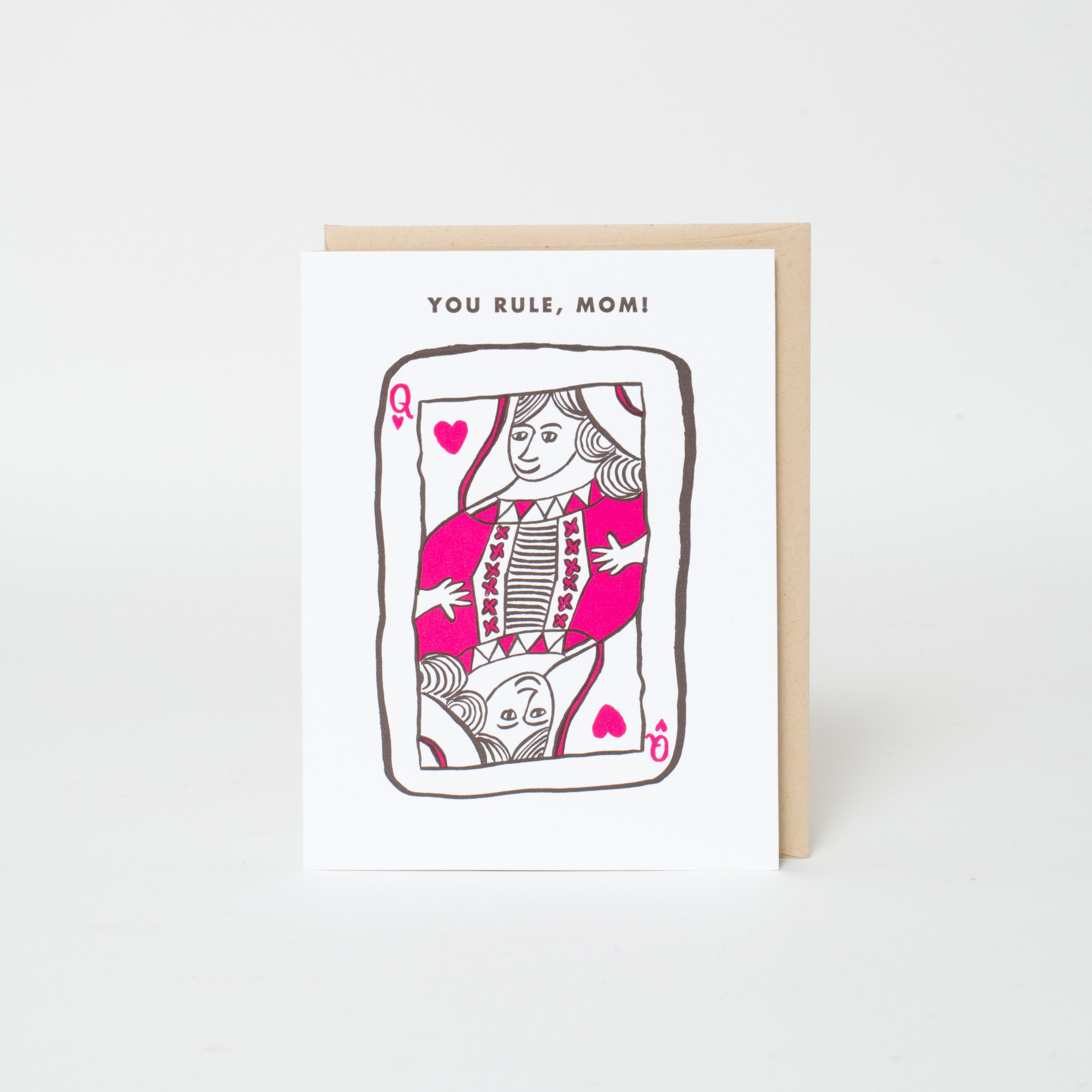 You Rule Mom Card Punny Letterpress Greeting Card
