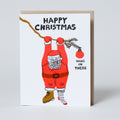 Hang In There Santa Holiday Card