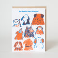 Hot Dog Love You Letterpress Greeting Card