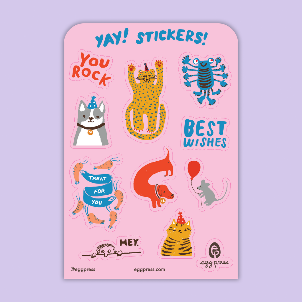 Card & Sticker Sheet Set - Wiener Birthday