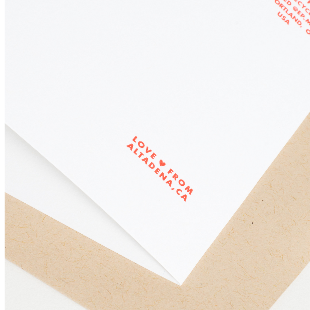 Sending You Love Kitty Letterpress Greeting Card