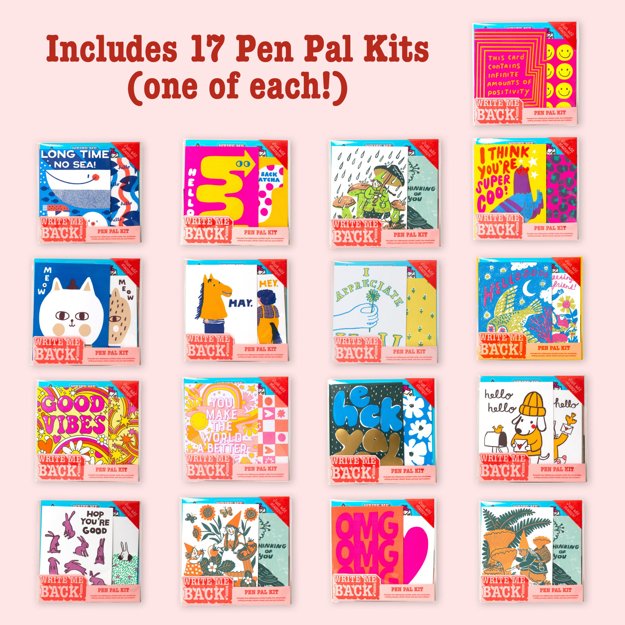 Party Sampler Pack! Write Me Back! Pen Pal Kits