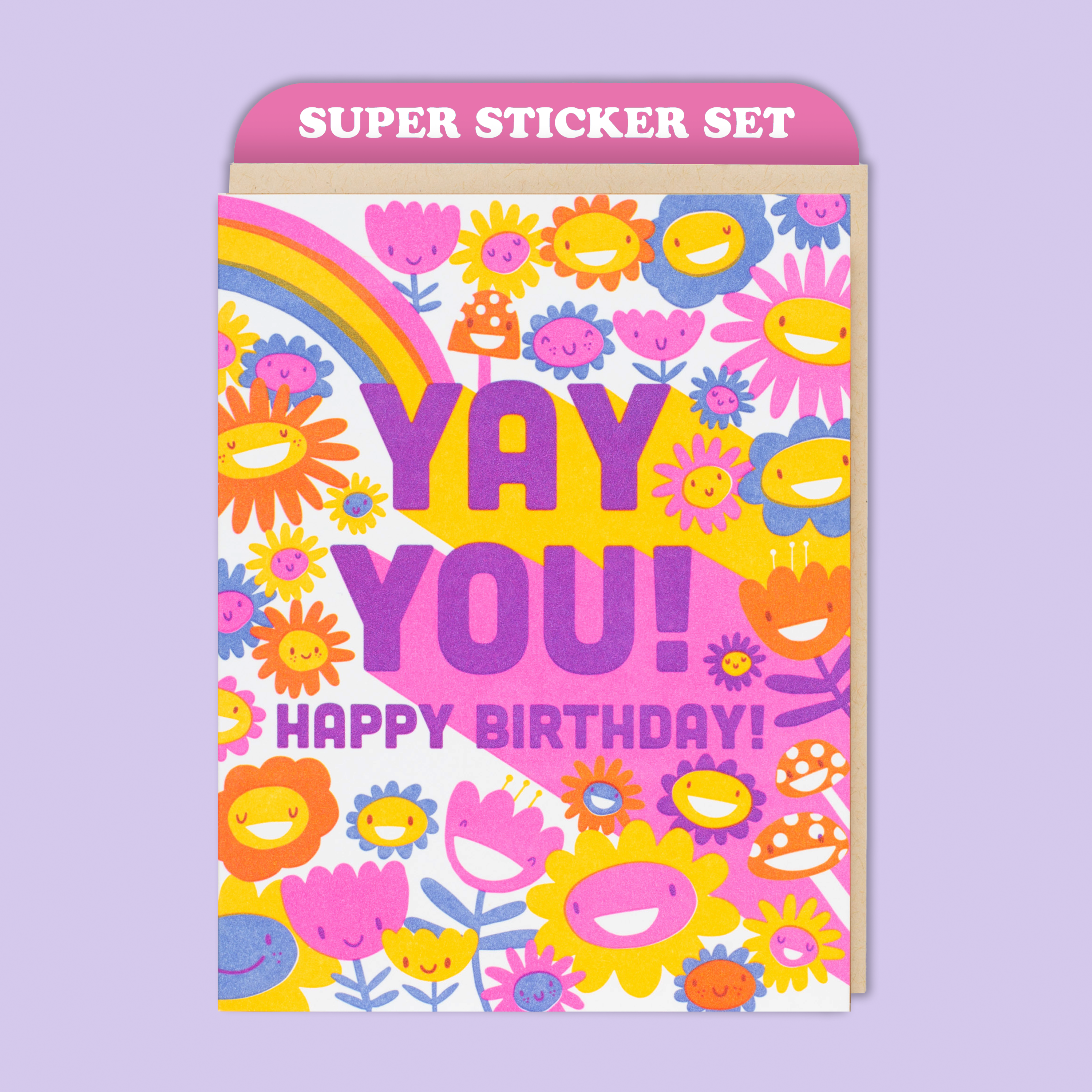 Card & Sticker Sheet Set - Yay You Bday