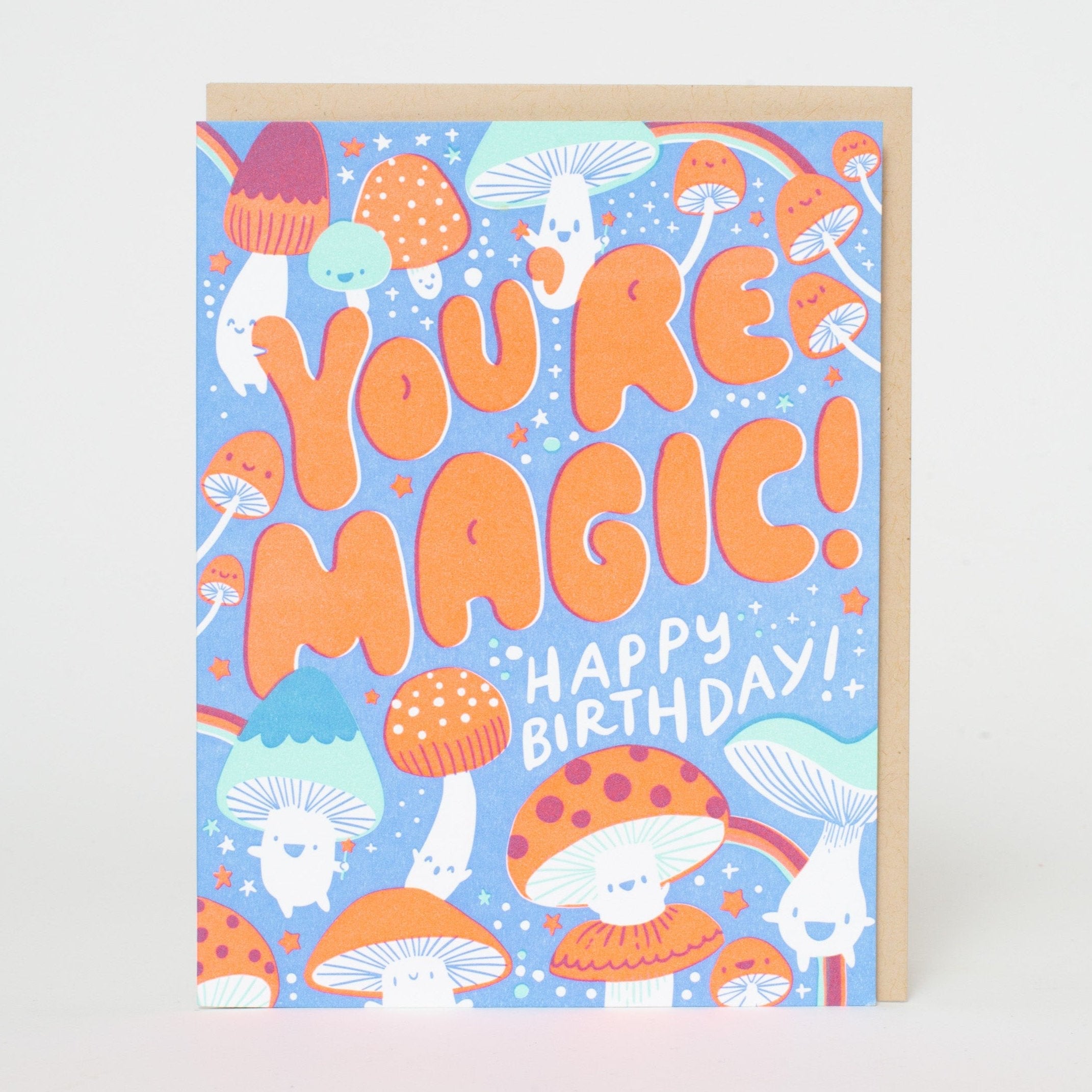 Magic Mushroom Birthday Letterpress Greeting Card
