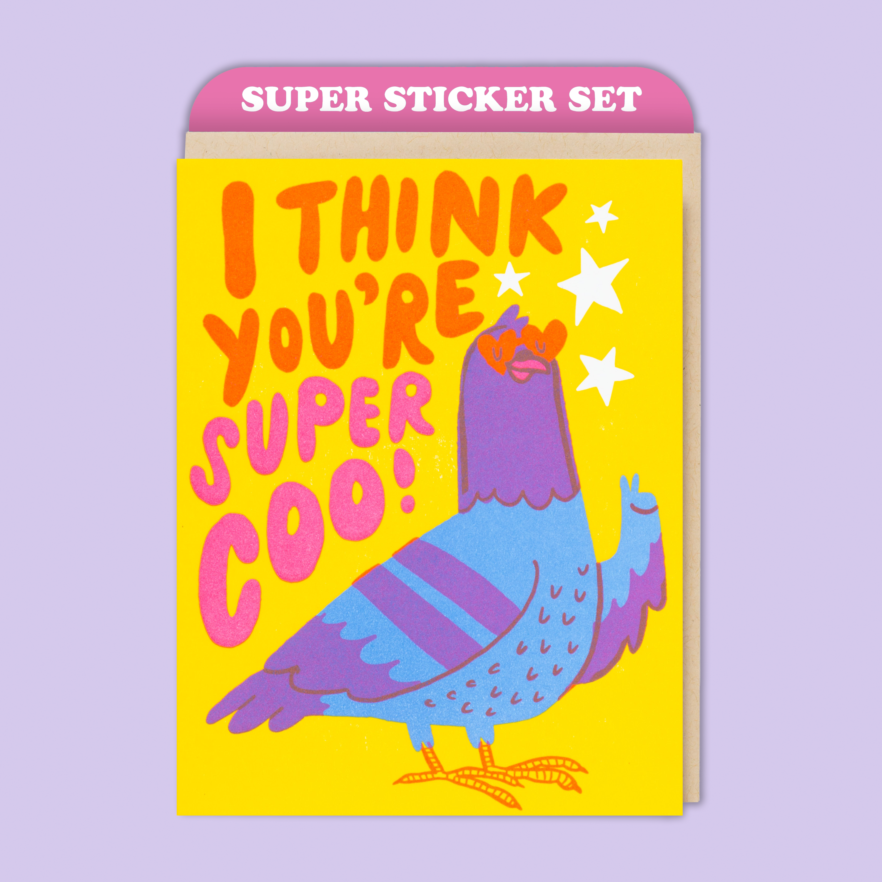 Card & Sticker Sheet Set - Coo Pigeon