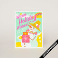Tropical Snowman Holiday Card
