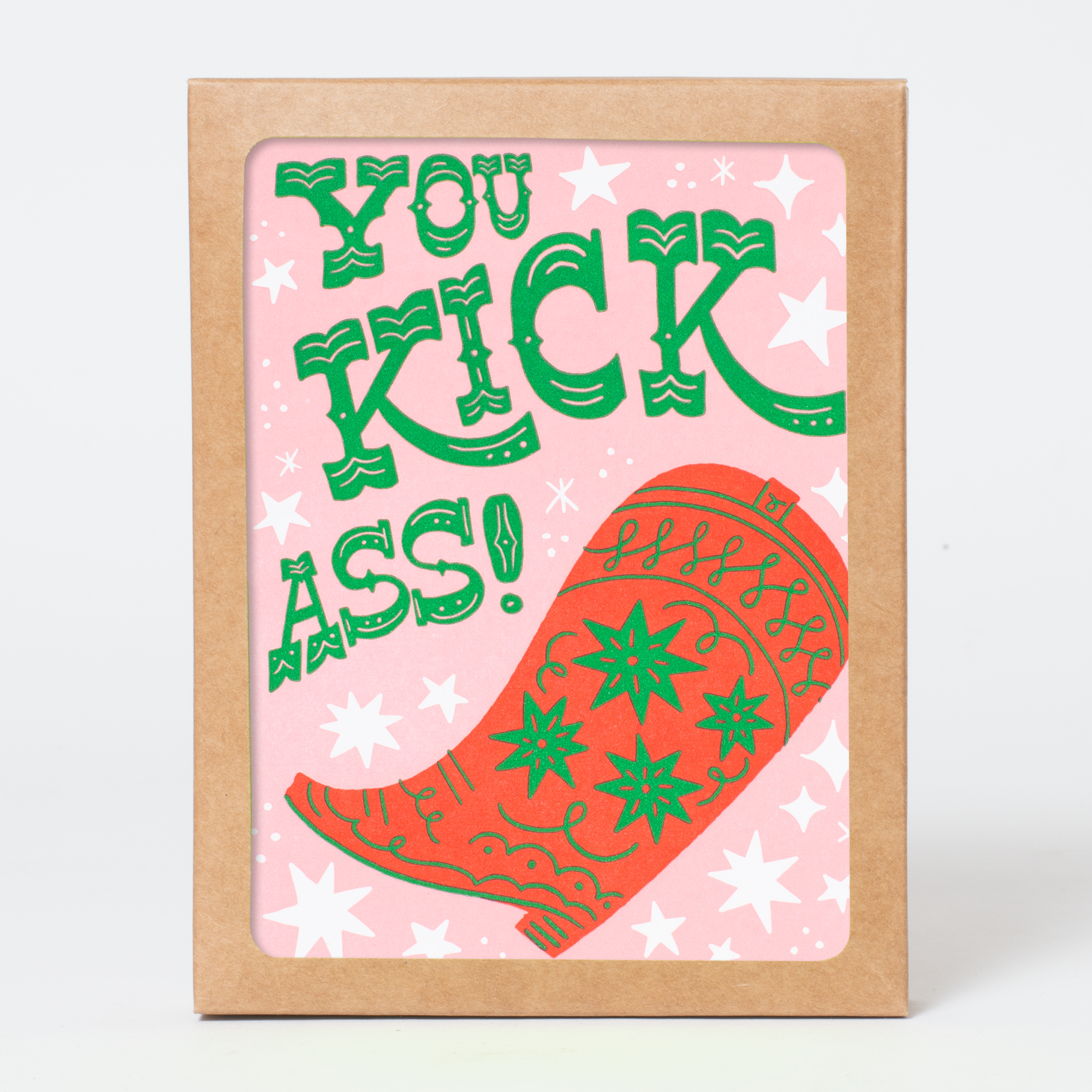 Cowboy Boot Kick Ass Greeting Card Box Set