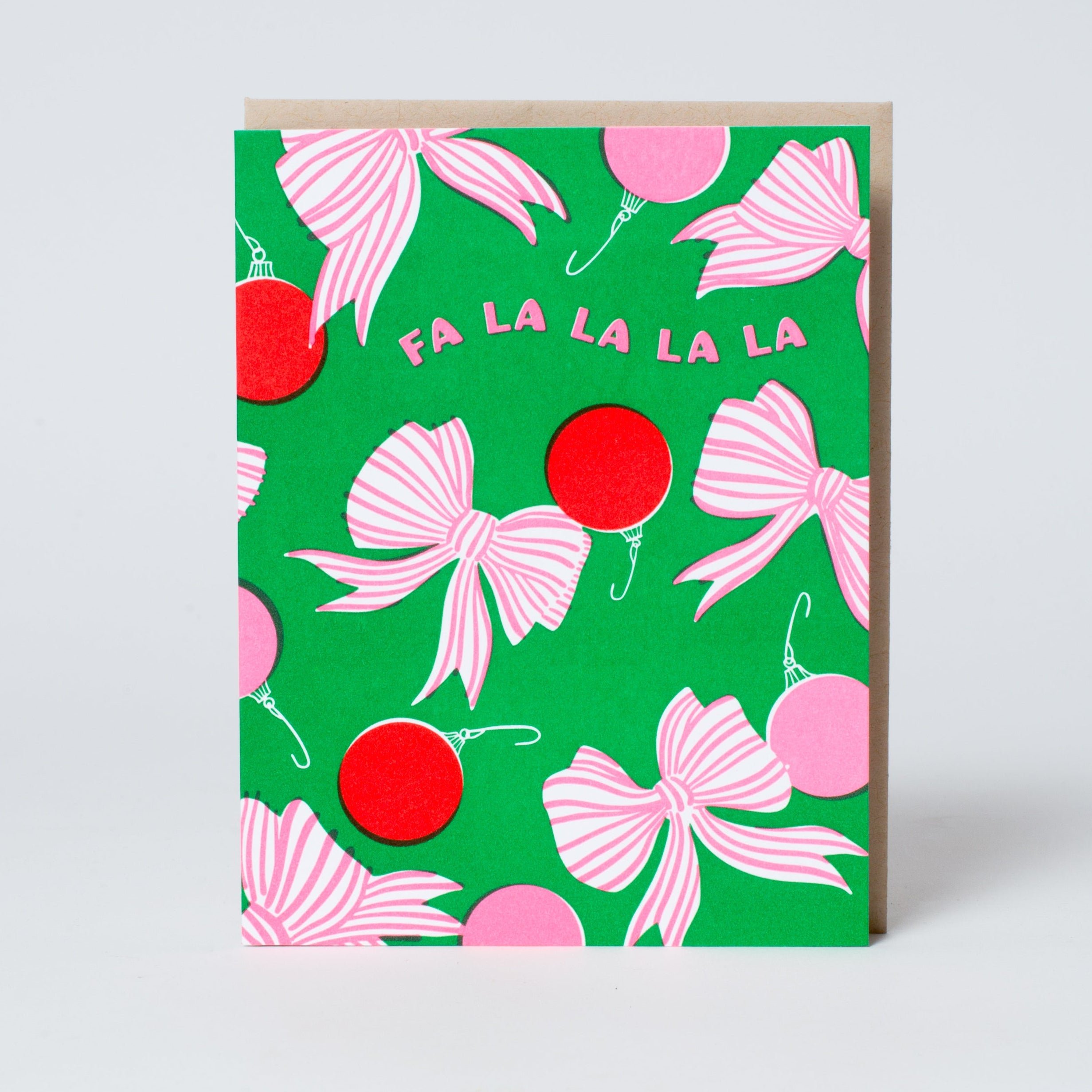 Falala Bows Holiday Letterpress Greeting Card