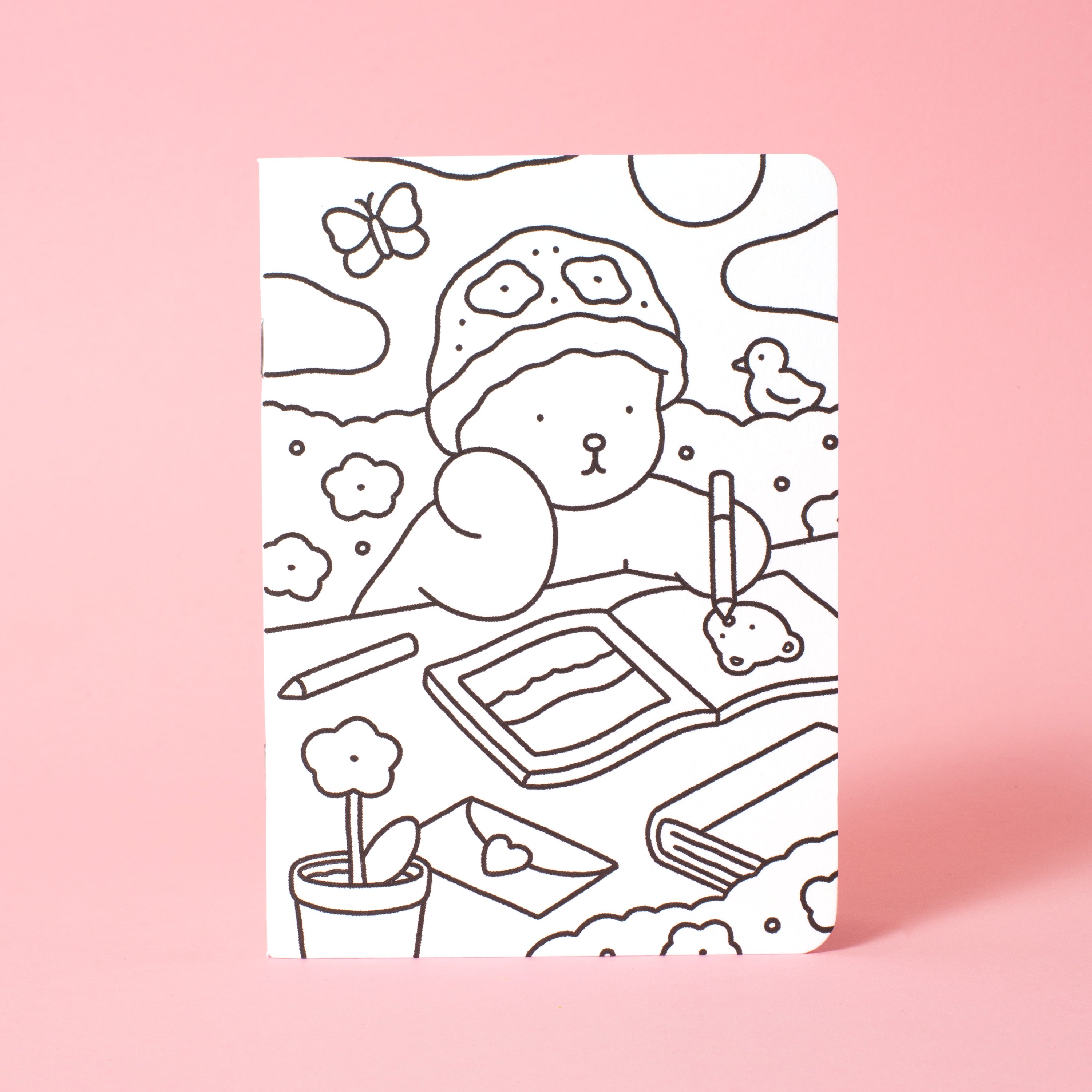 B6 Softcover Blank Notebook - Small Coloring Scene