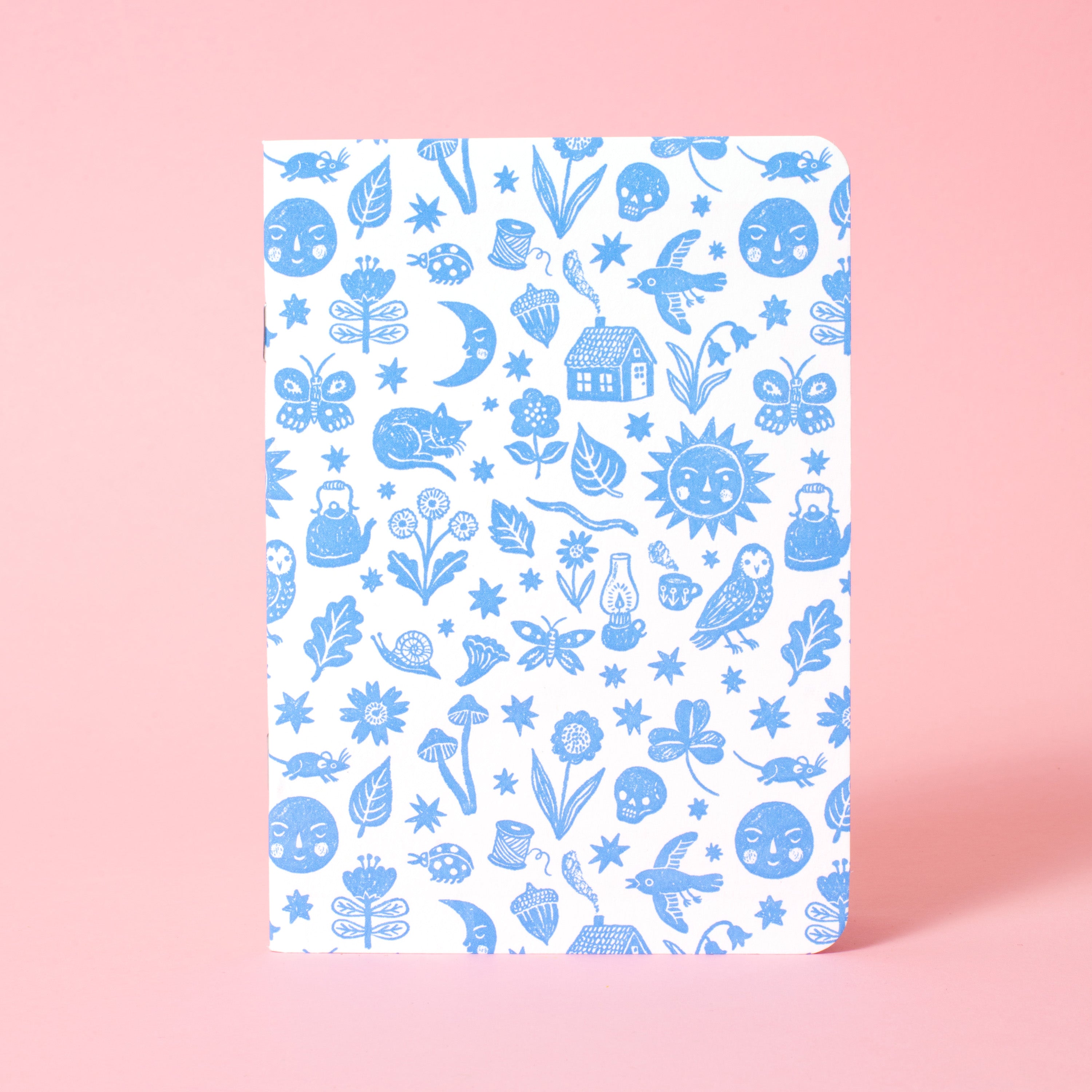 B6 Softcover Blank Notebook - Solstice Pattern