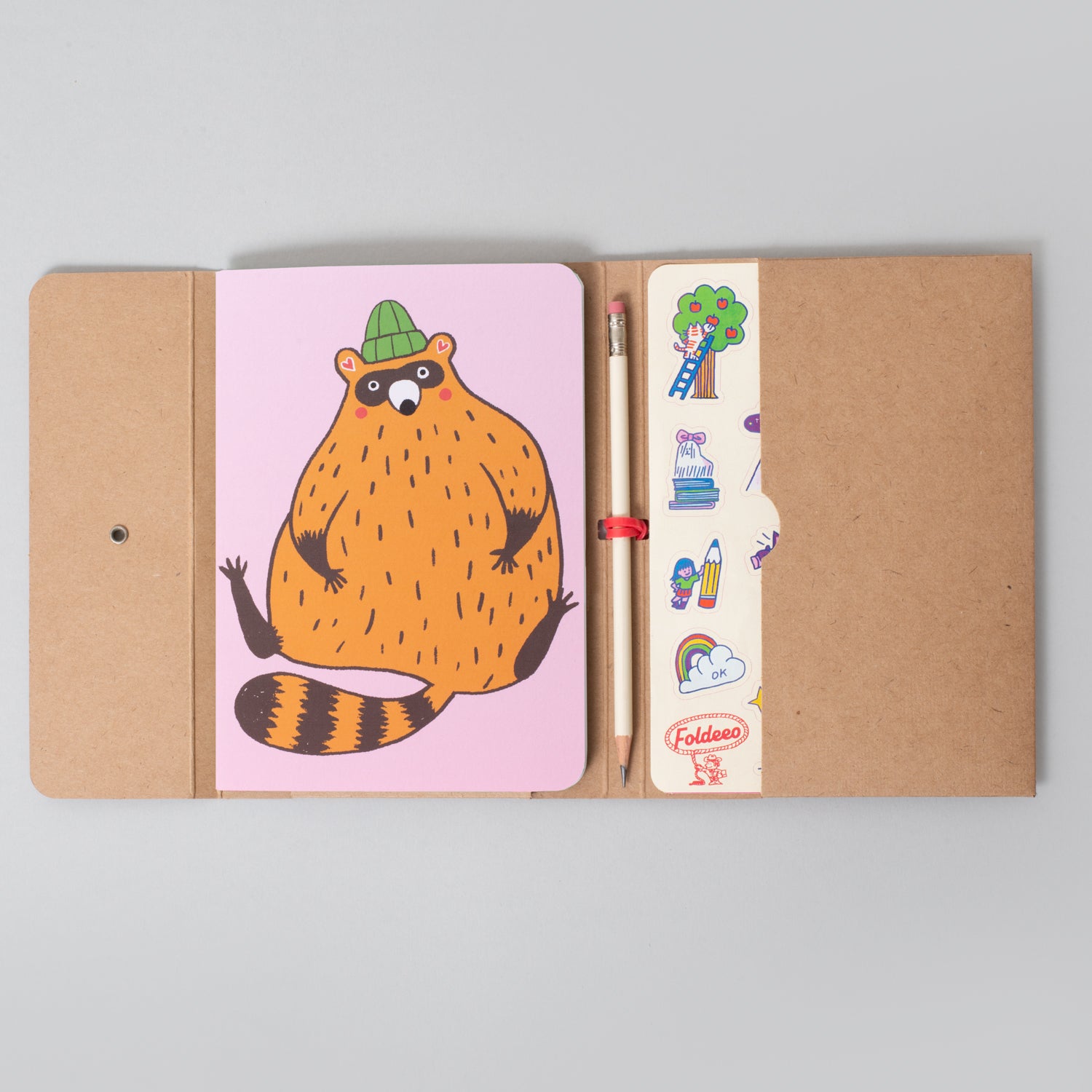 Foldeeo Notebook Folio B6 Fat Raccoon