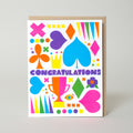 Congratulations Symbols Letterpress Greeting Card