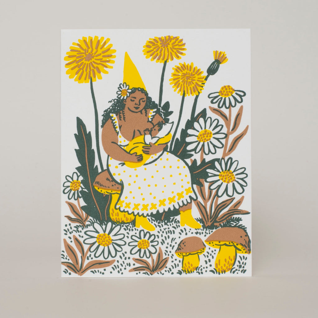 Dandelion Baby Letterpress Greeting Card