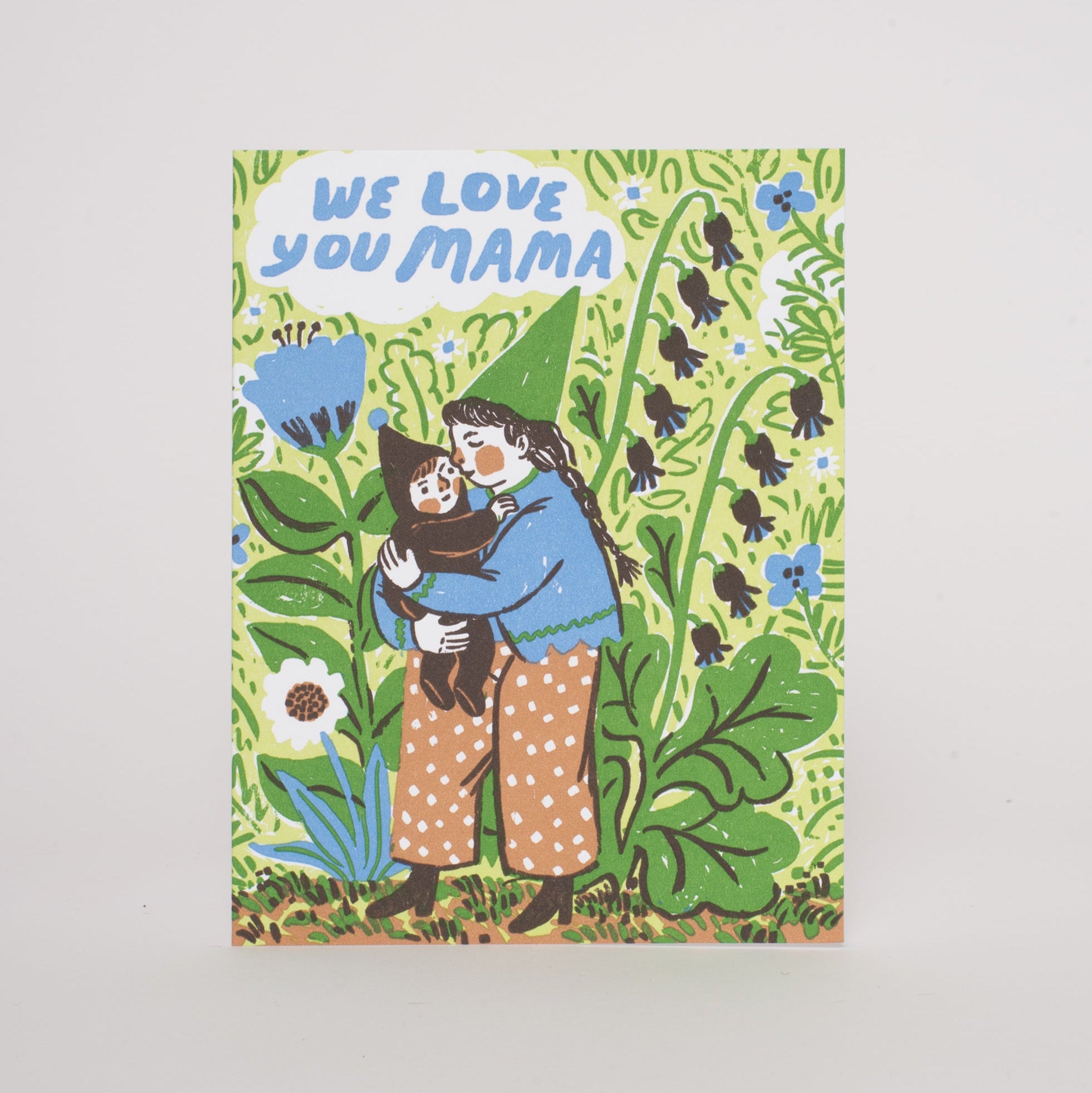 Gnome Mama Love Mother's Day Letterpress Greeting Card