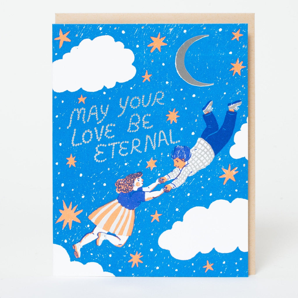 Eternal Love Wedding Letterpress Greeting Card