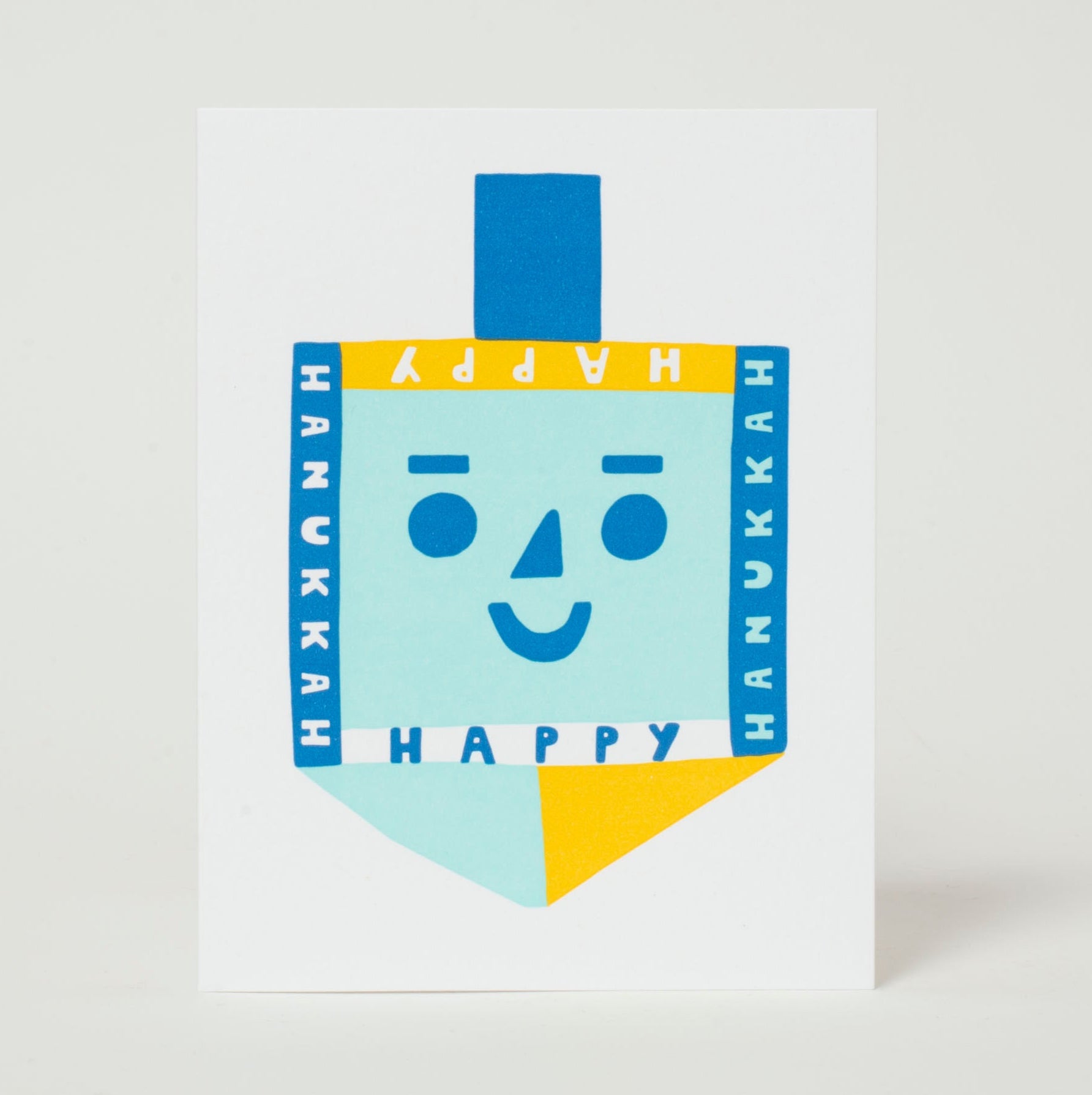 Hanukkah Driedel Letterpress Greeting Card