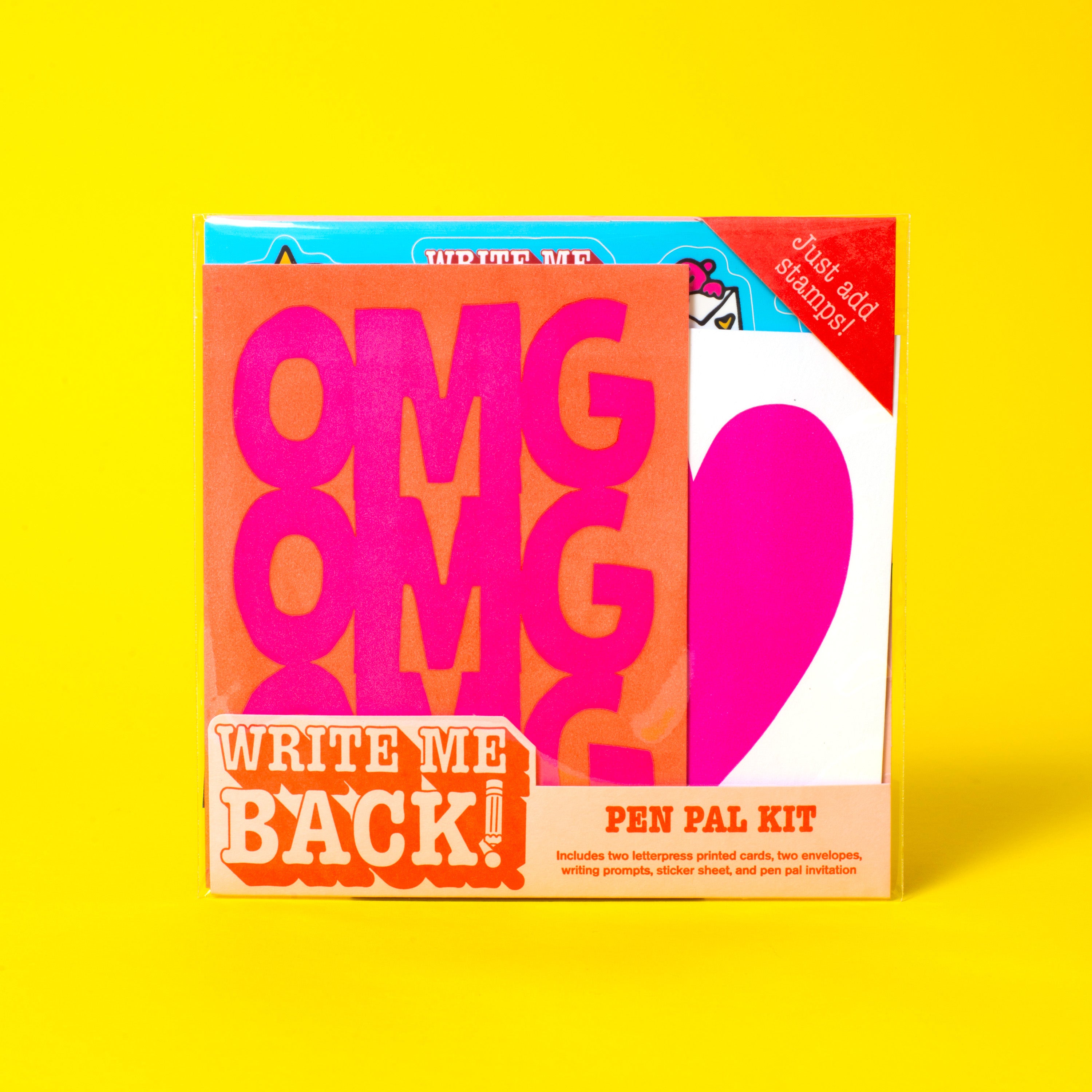Write Me Back! Pen Pal Kit (OMG + Heart)
