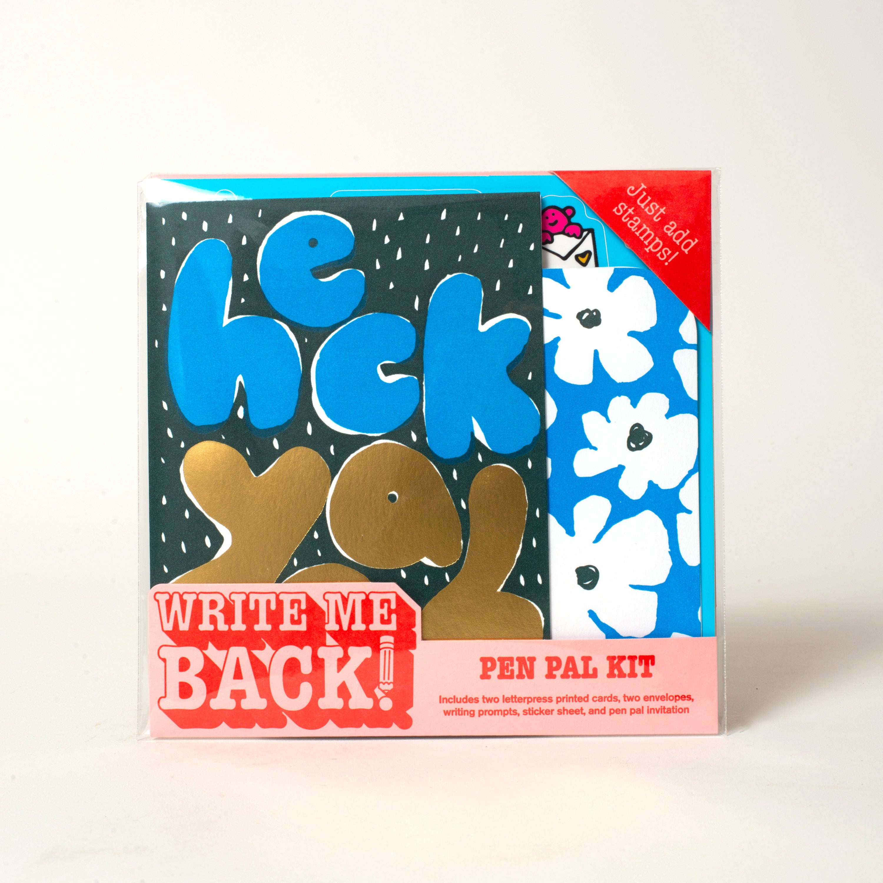 Write Me Back! Pen Pal Kit (Heck Yeah + Flowers)