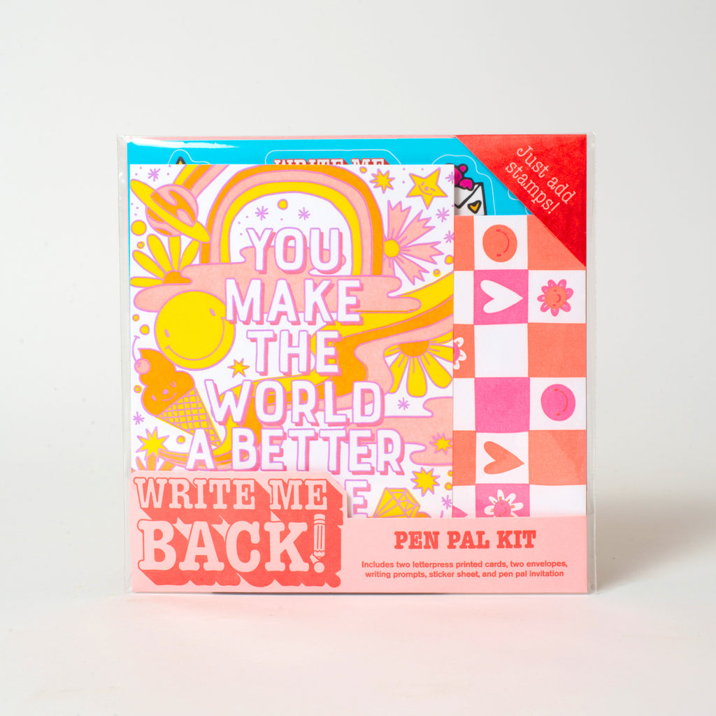 Write Me Back! Pen Pal Kit (Better Place + Checkerboard)