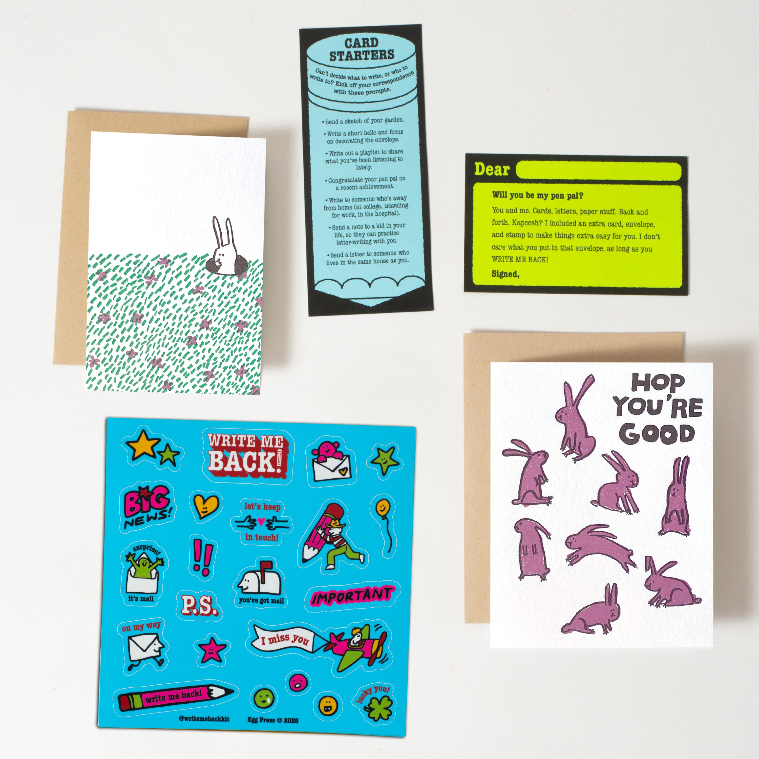 Write Me Back! Pen Pal Kit (Hope You're Good Bunnies)